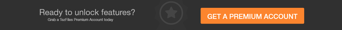 TezFiles Premium banner highlighting fast and secure downloads